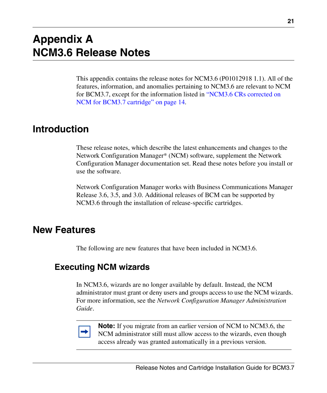 Nortel Networks Cartridge manual Introduction, Executing NCM wizards 