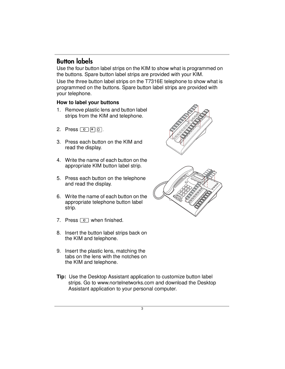 Nortel Networks Central Answering Position manual Button labels, How to label your buttons 