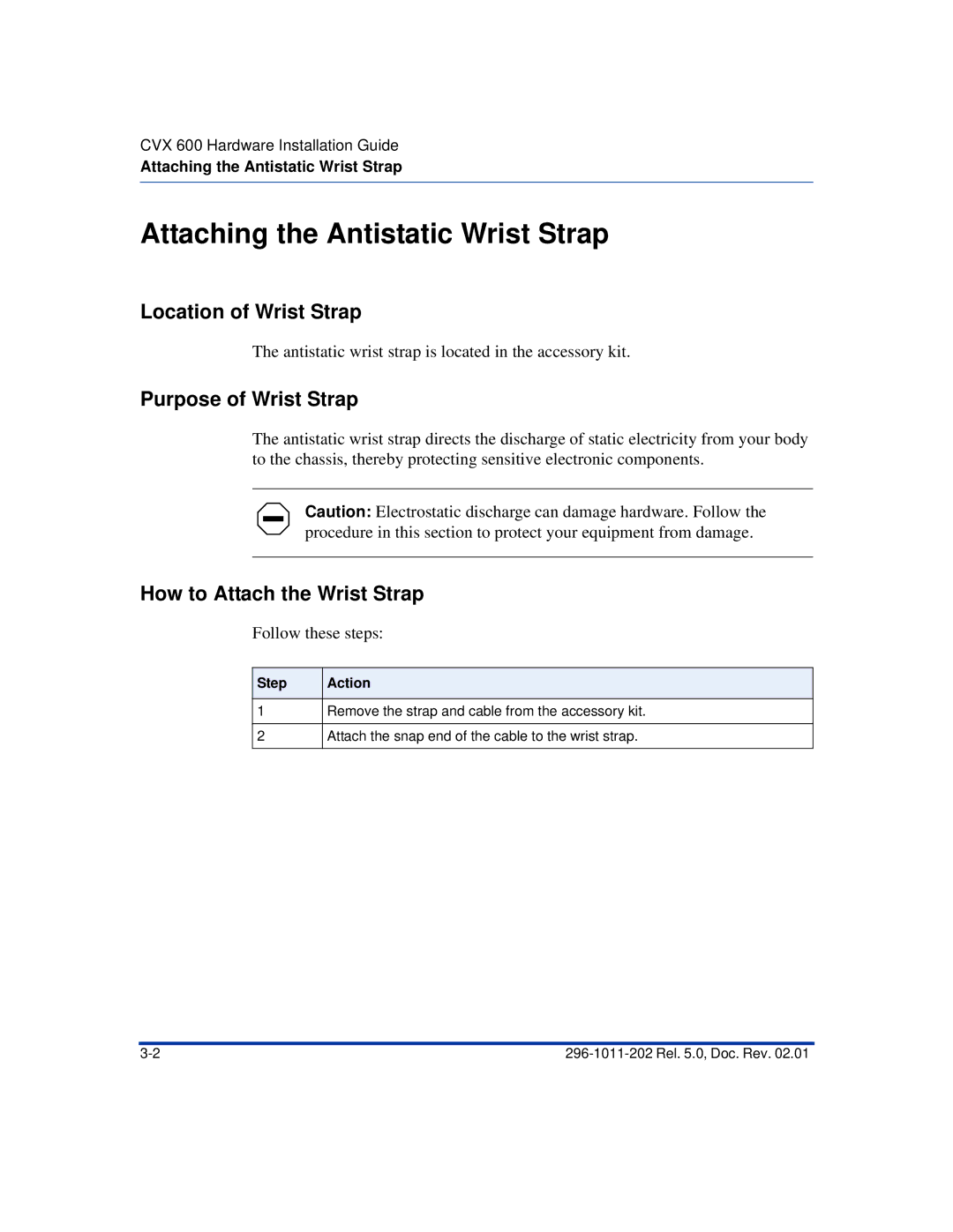 Nortel Networks CVX 600 manual Attaching the Antistatic Wrist Strap, Location of Wrist Strap, Purpose of Wrist Strap 