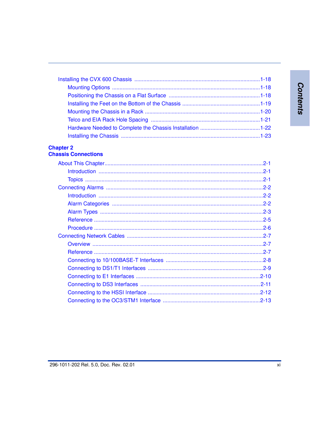 Nortel Networks CVX 600 manual Chapter Chassis Connections 