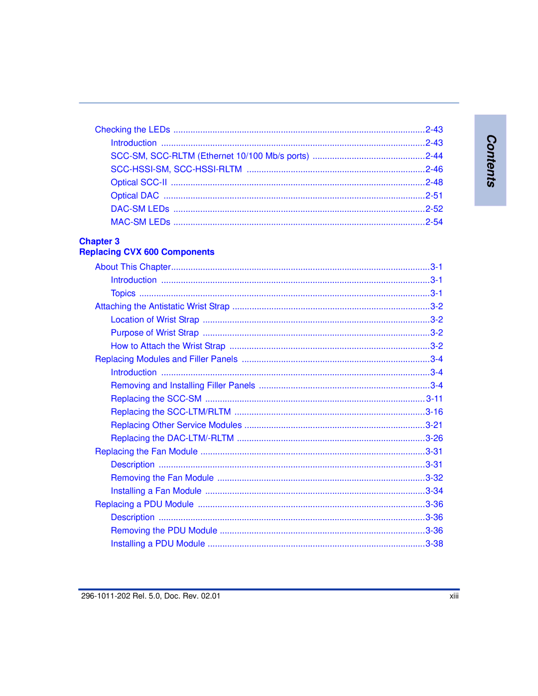 Nortel Networks manual Chapter Replacing CVX 600 Components 