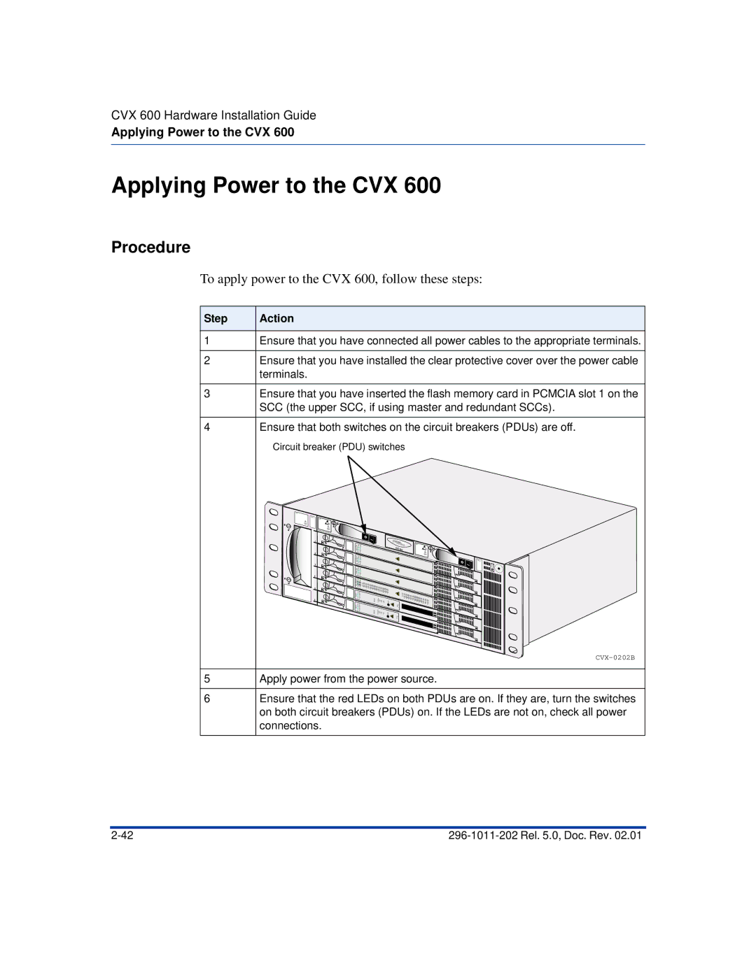 Nortel Networks manual Applying Power to the CVX, To apply power to the CVX 600, follow these steps 