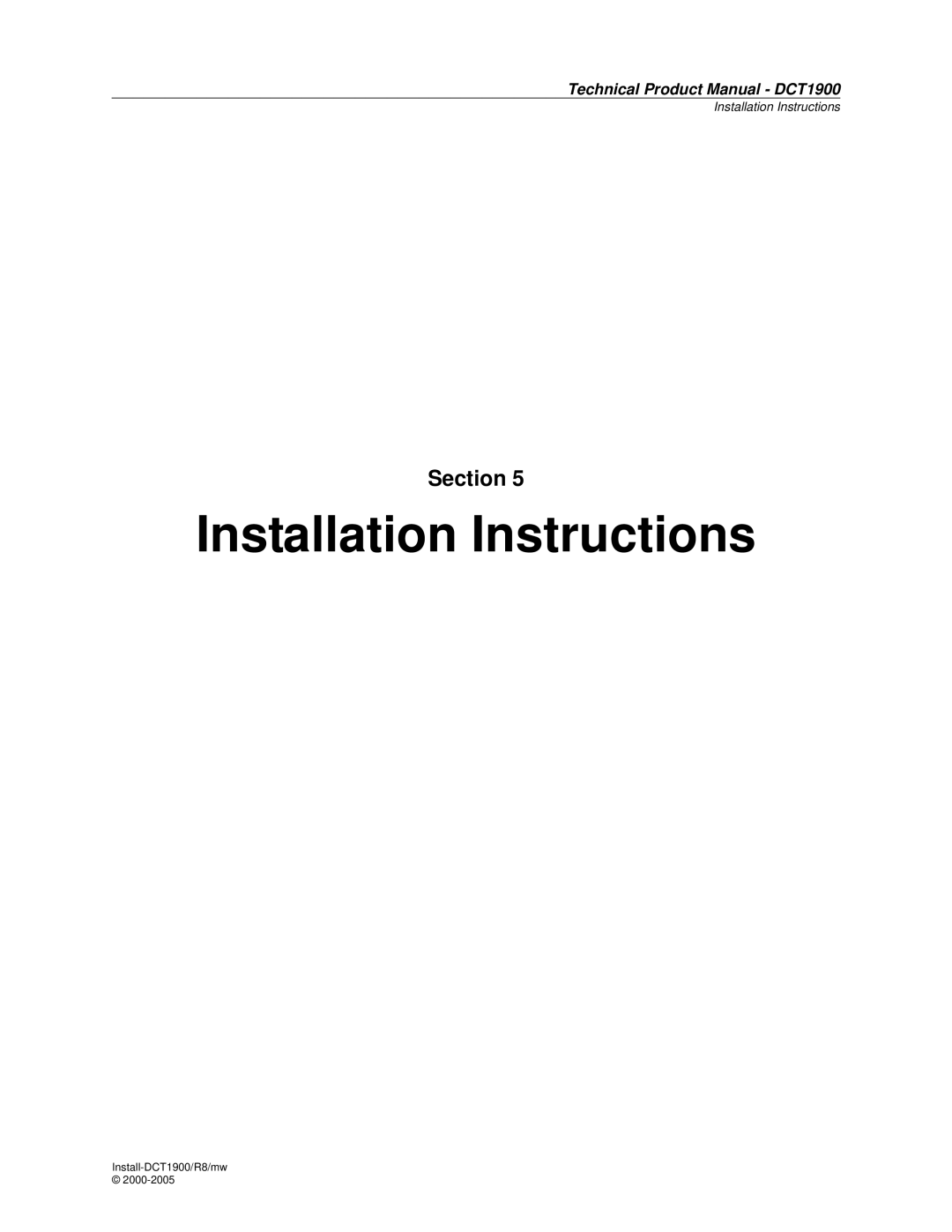 Nortel Networks DCT1900 manual Installation Instructions 