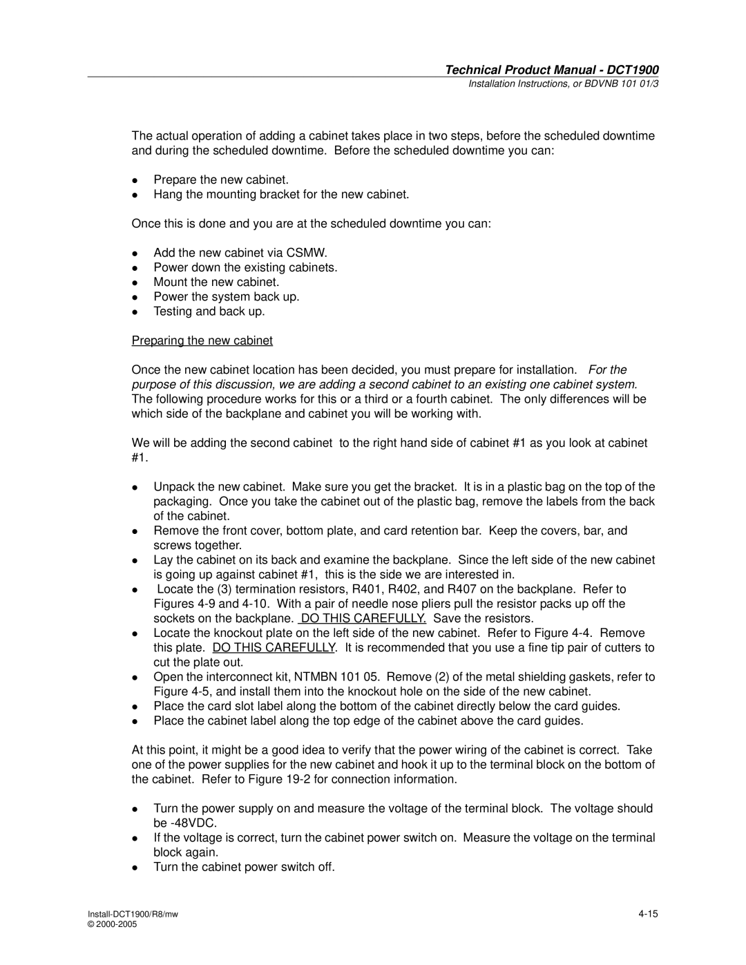 Nortel Networks manual Technical Product Manual DCT1900 