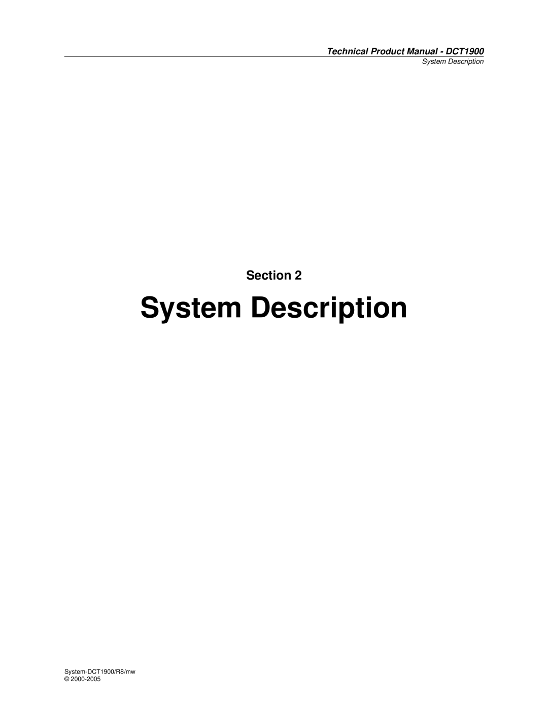 Nortel Networks DCT1900 manual System Description 