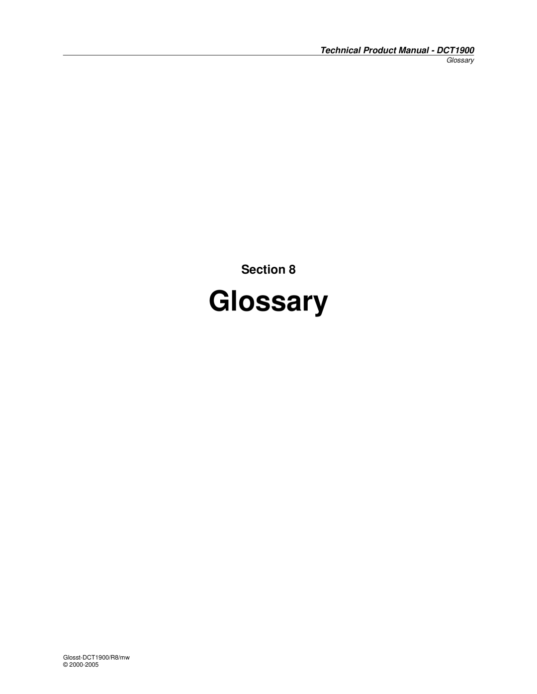 Nortel Networks DCT1900 manual Glossary 