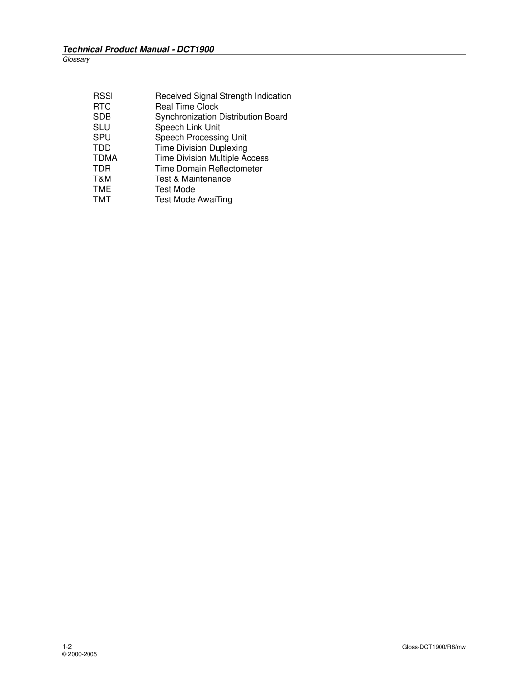 Nortel Networks DCT1900 manual Rssi 