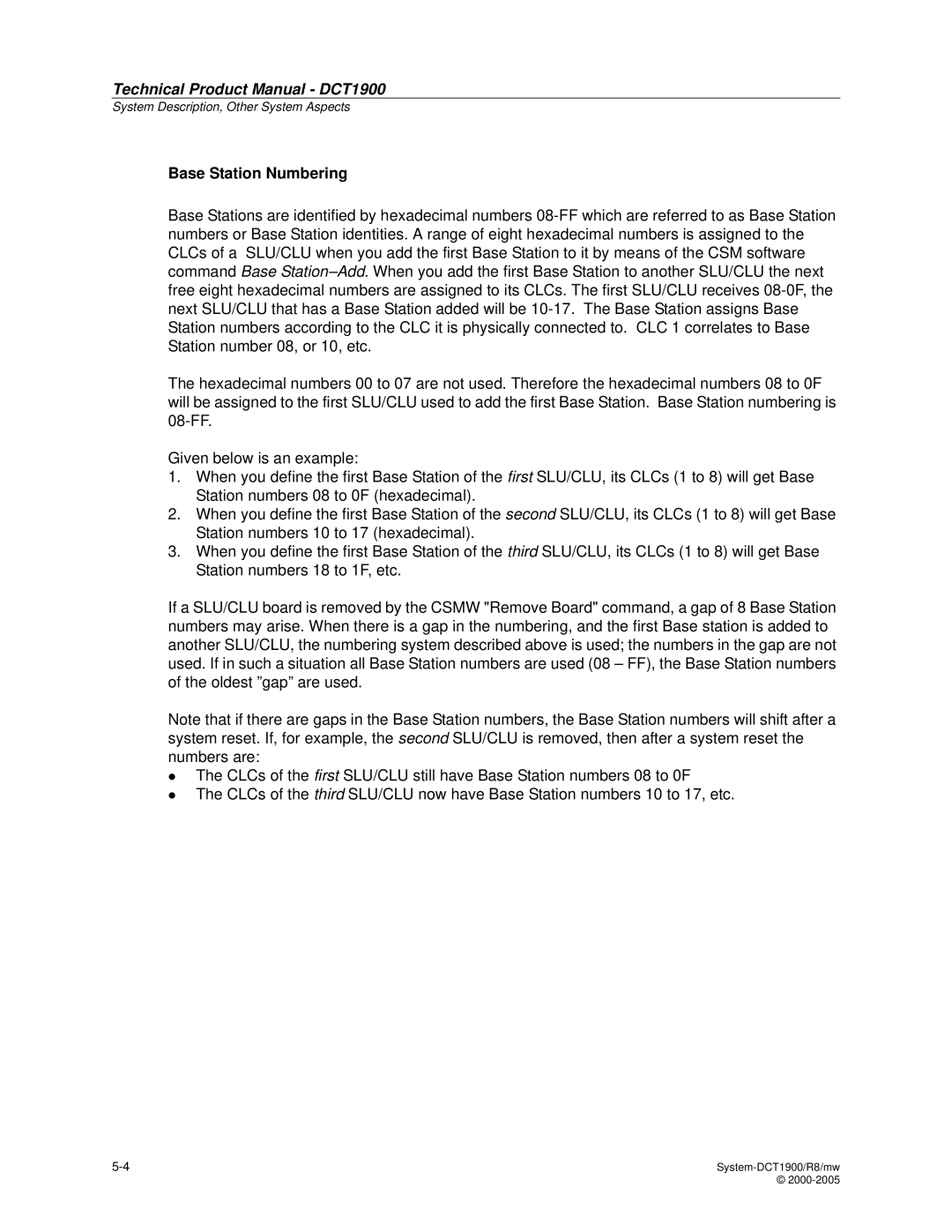 Nortel Networks DCT1900 manual Base Station Numbering 