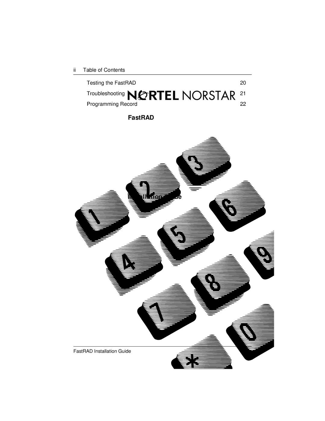 Nortel Networks FastRad manual FastRAD Installation Guide 