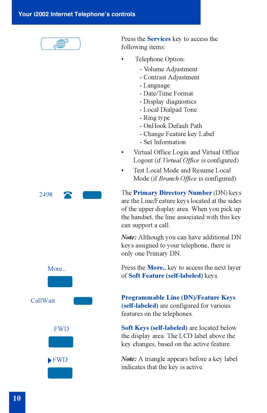 Nortel Networks i2002 manual More CallWait 