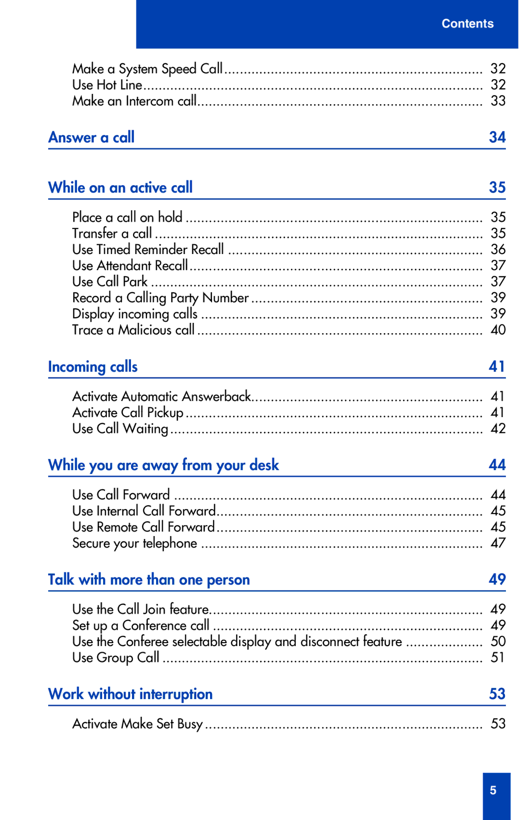 Nortel Networks i2002 manual Incoming calls 