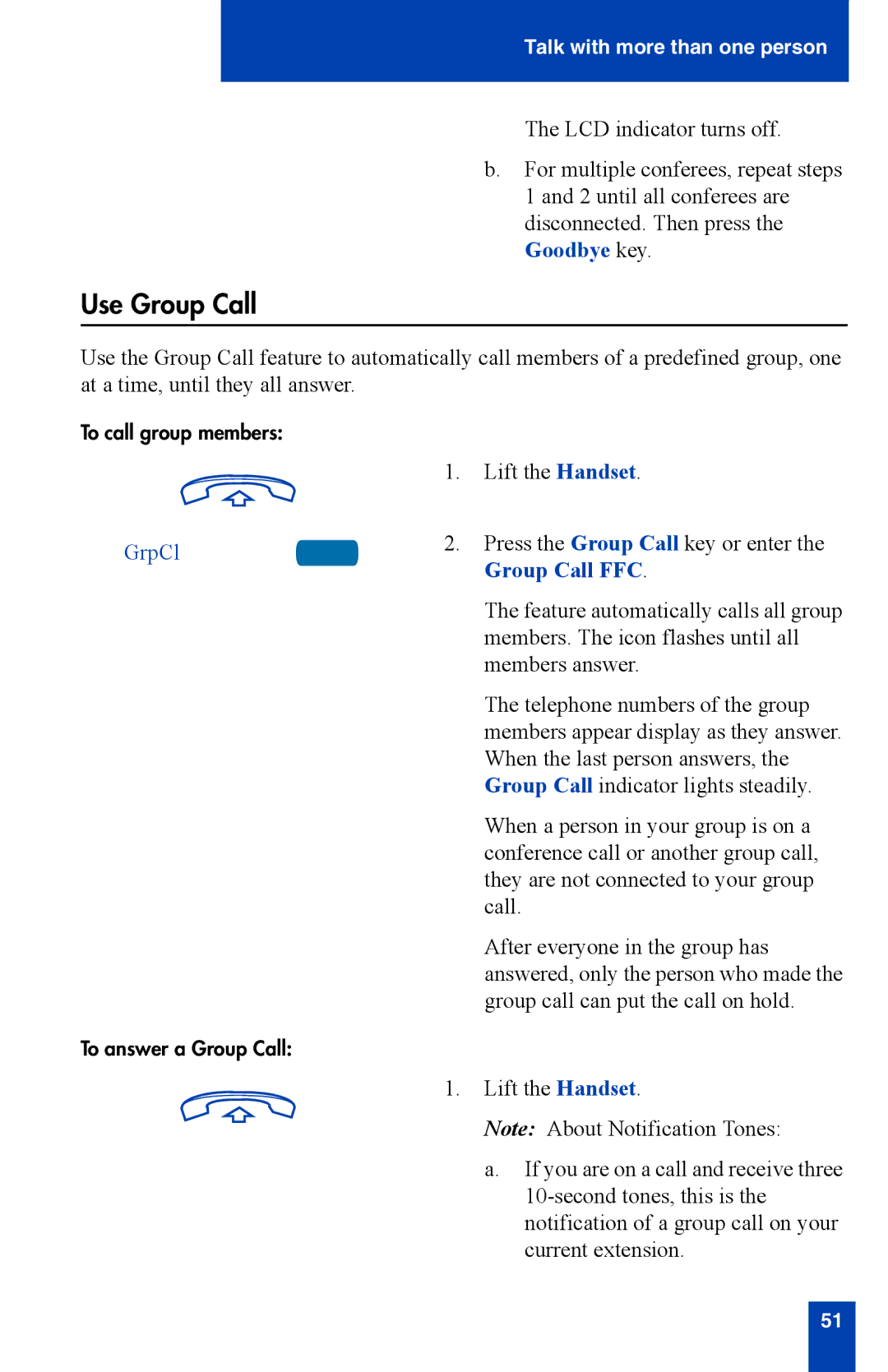 Nortel Networks i2002 manual Use Group Call, GrpCl 