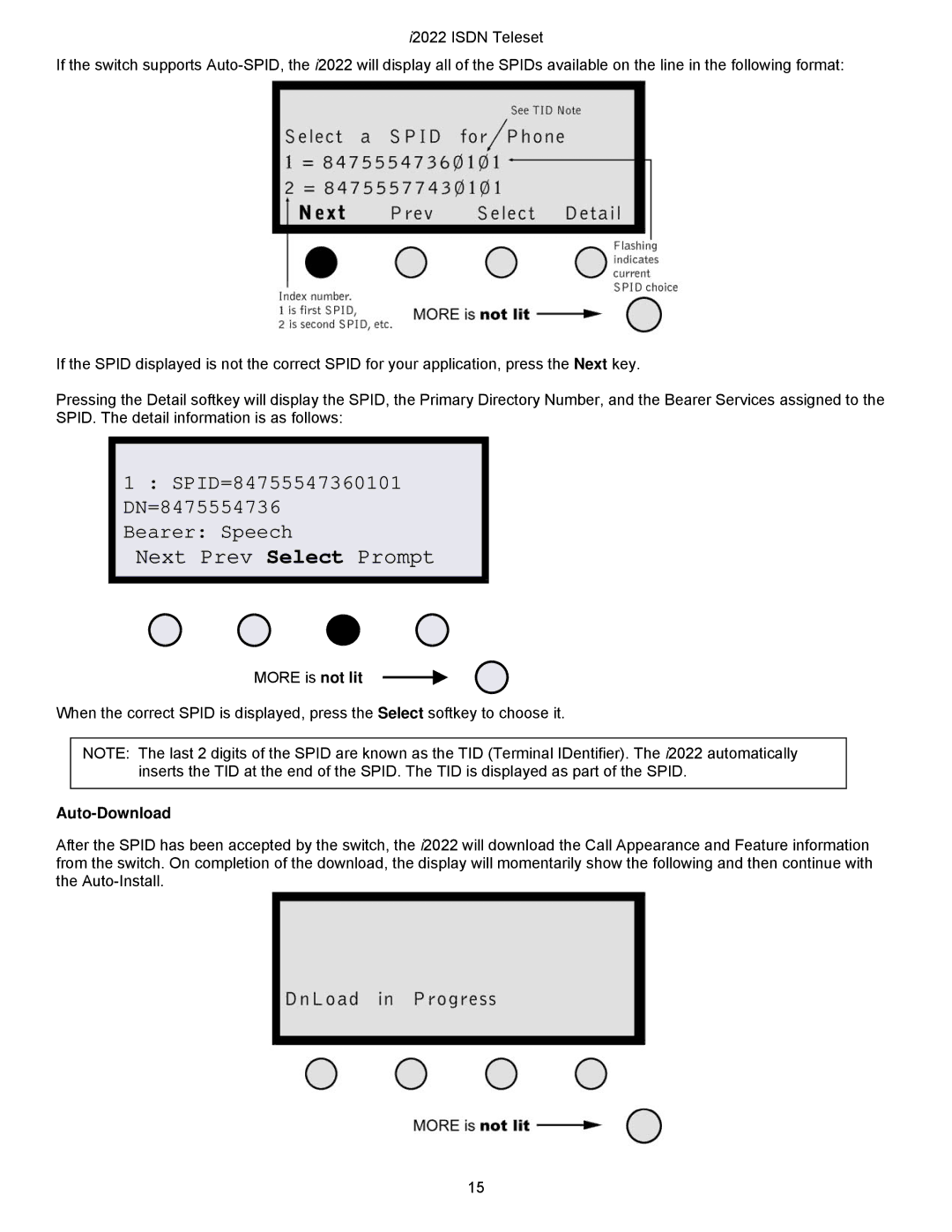 Nortel Networks i2022 Series manual Next Prev Select Prompt, Auto-Download 