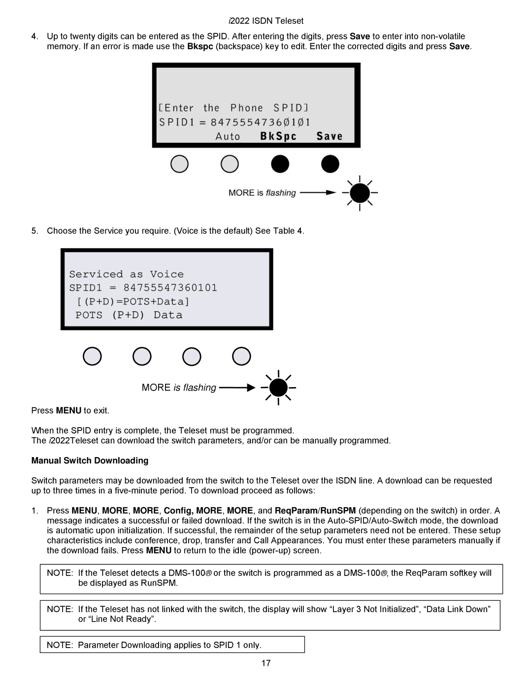 Nortel Networks i2022 Series manual Pots P+D Data, Manual Switch Downloading 