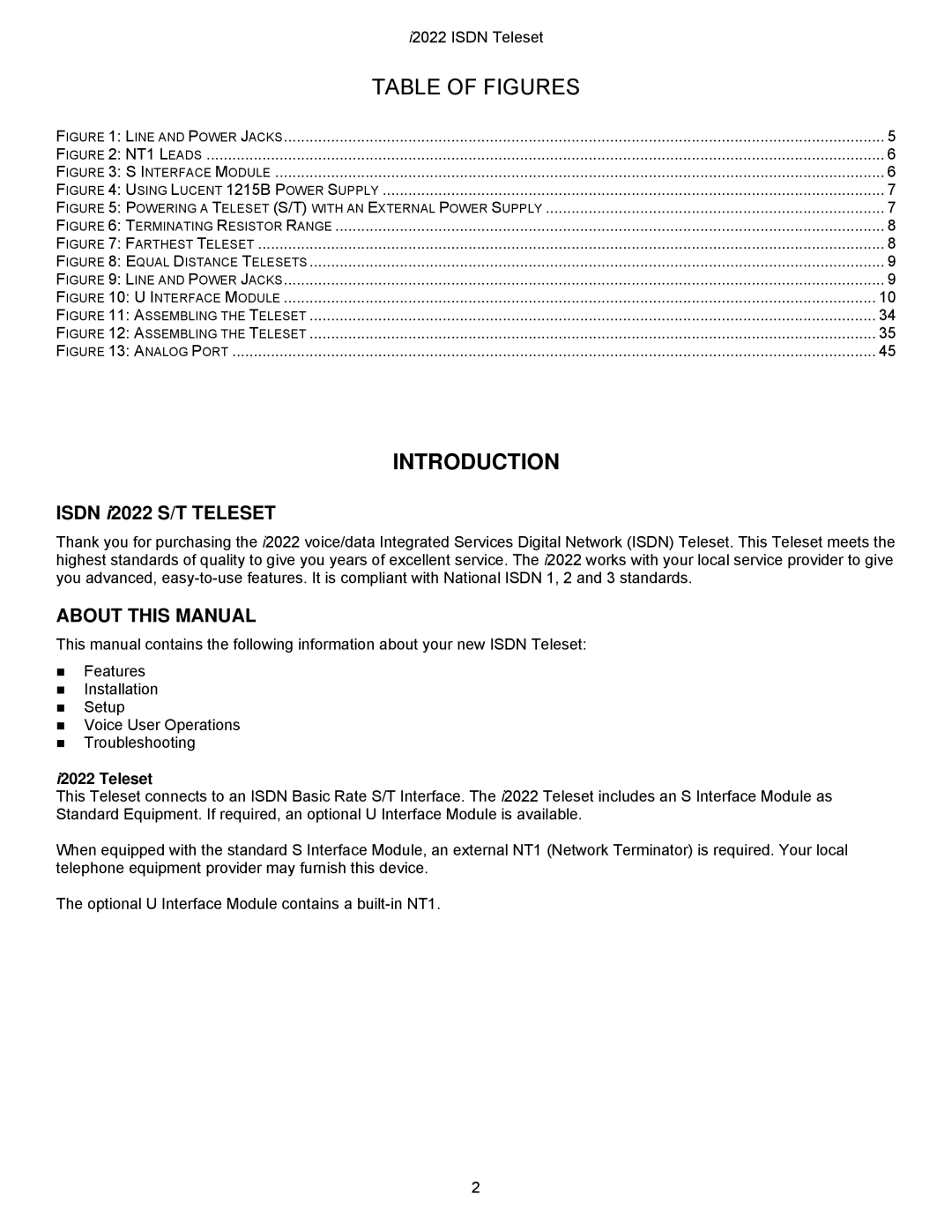 Nortel Networks i2022 Series manual Introduction, About this Manual, I2022 Teleset 