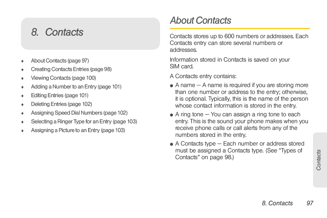 Nortel Networks I680 manual About Contacts 