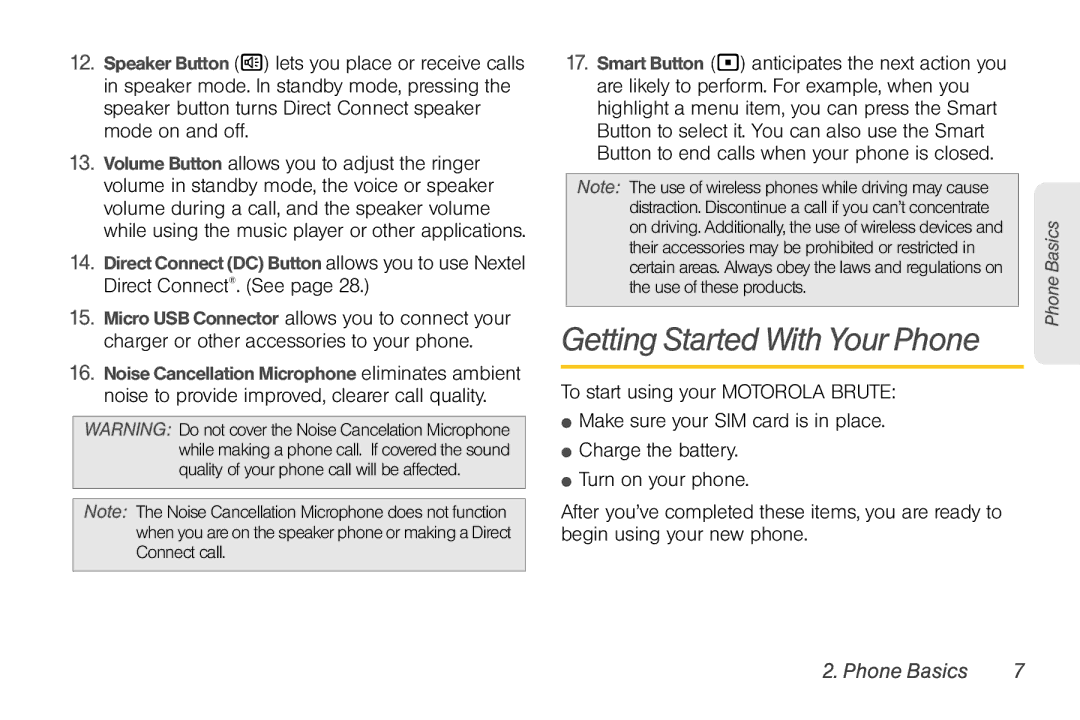 Nortel Networks I680 manual Getting Started With Your Phone 