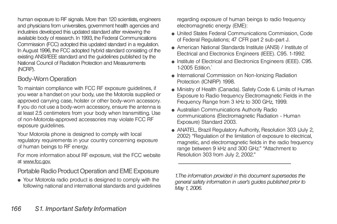 Nortel Networks I680 manual Body-WornOperation, PortableRadio ProductOperation andEMEExposure 