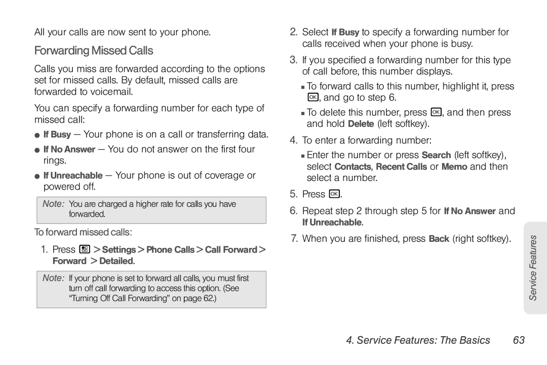 Nortel Networks I680 manual ForwardingMissedCalls, Toforwardmissedcalls 