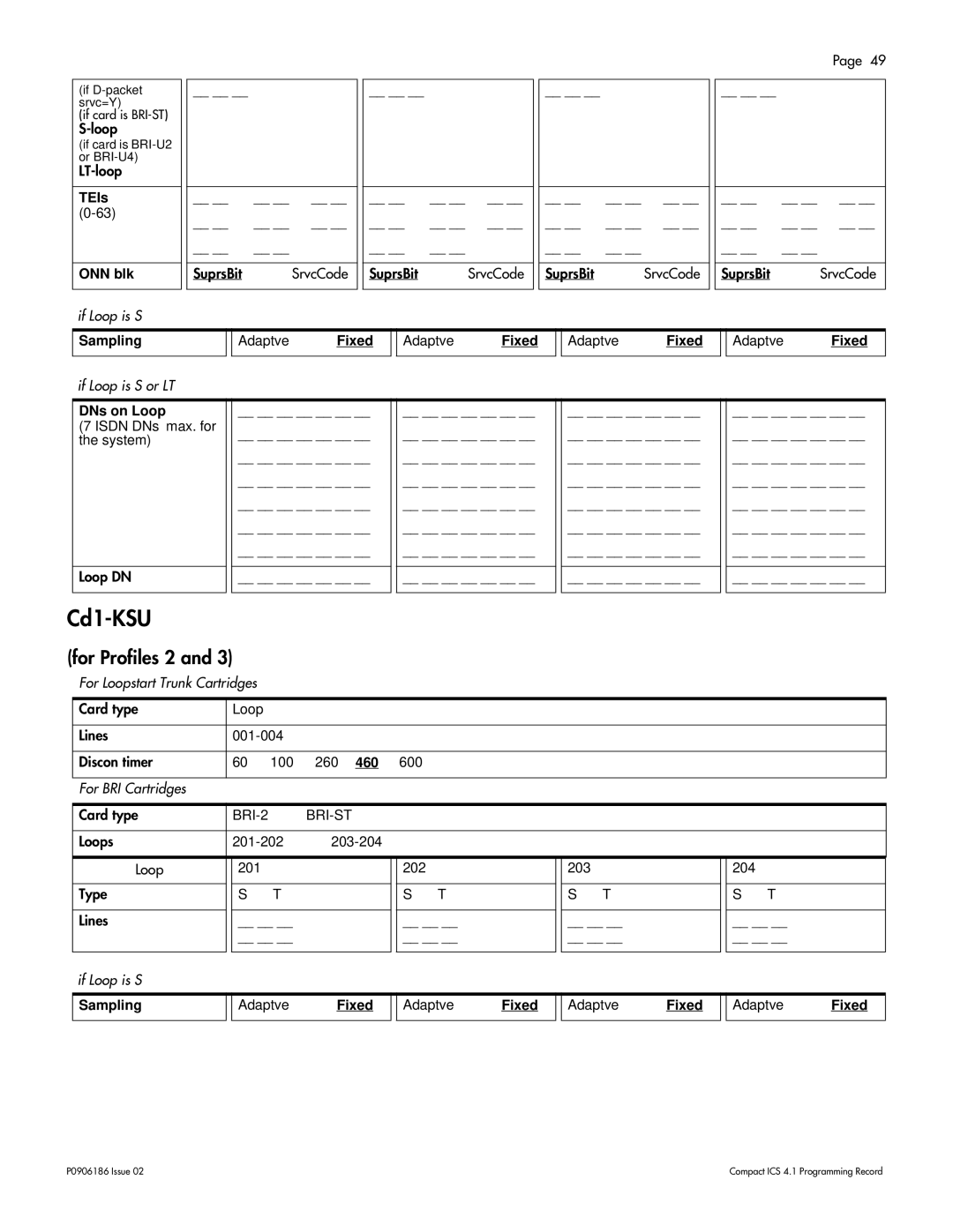 Nortel Networks ICS 4.1 manual For Profiles 2 