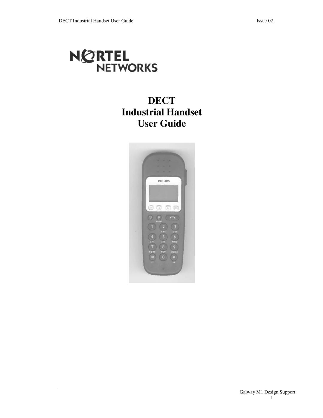 Nortel Networks Industrial Handset manual Dect 