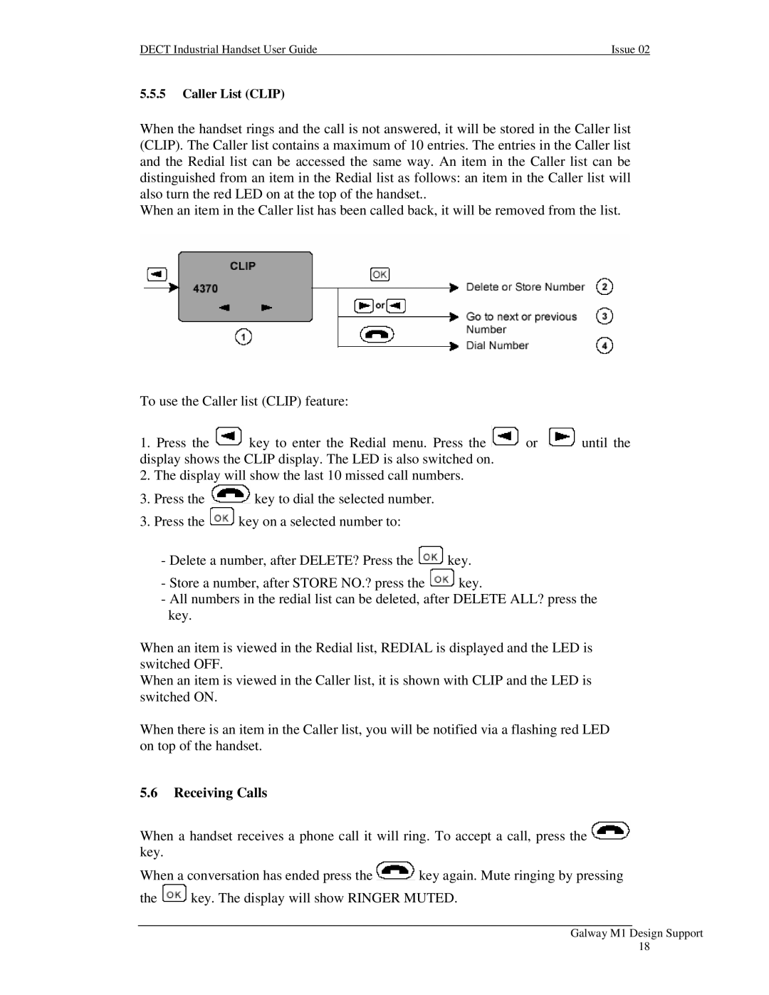 Nortel Networks Industrial Handset manual Receiving Calls 