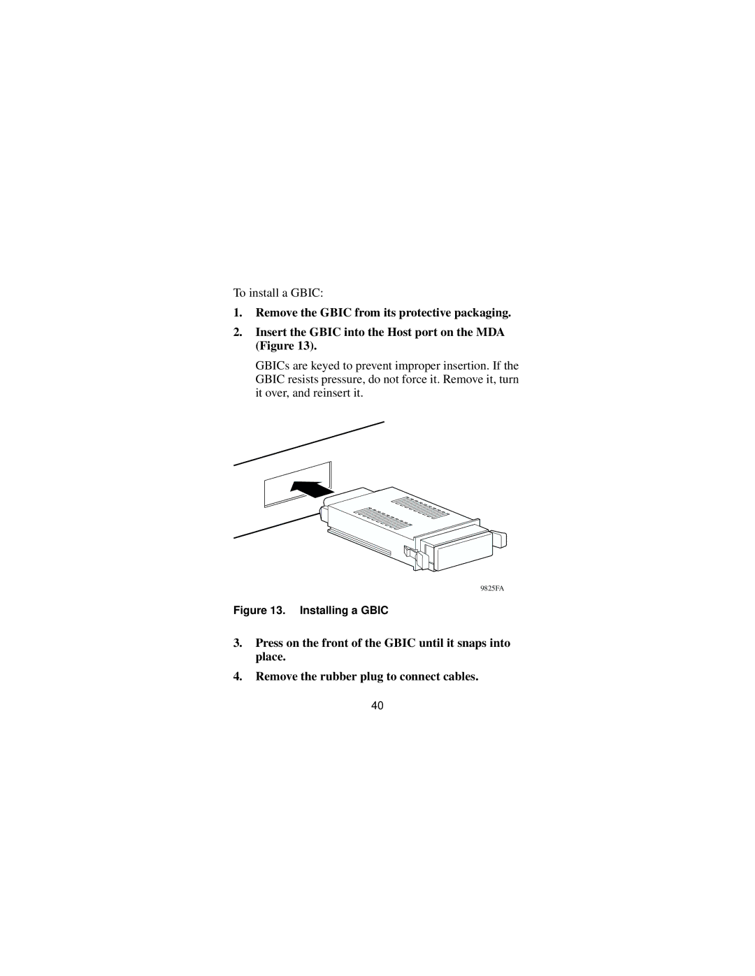 Nortel Networks Installing Media Dependent Adapters manual To install a Gbic 