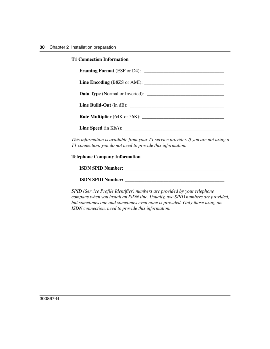 Nortel Networks Instant Internet 400 Unit manual T1 Connection Information 