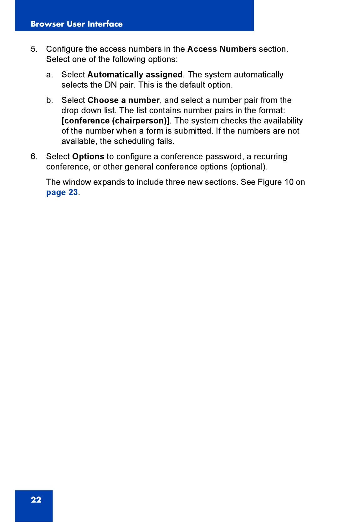 Nortel Networks Integrated Conference Bridge manual Browser User Interface 