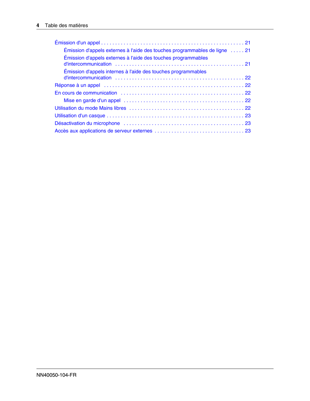 Nortel Networks IP Phone 1120E manual NN40050-104-FR 