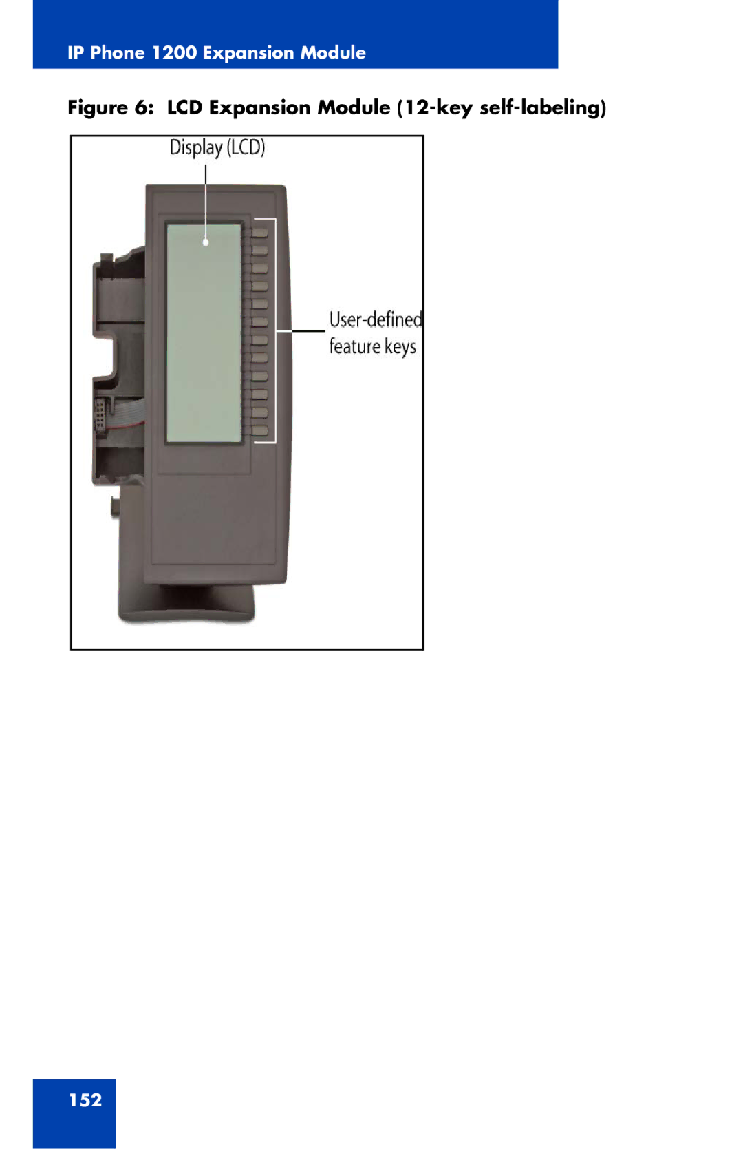 Nortel Networks IP Phone 1220 manual LCD Expansion Module 12-key self-labeling 