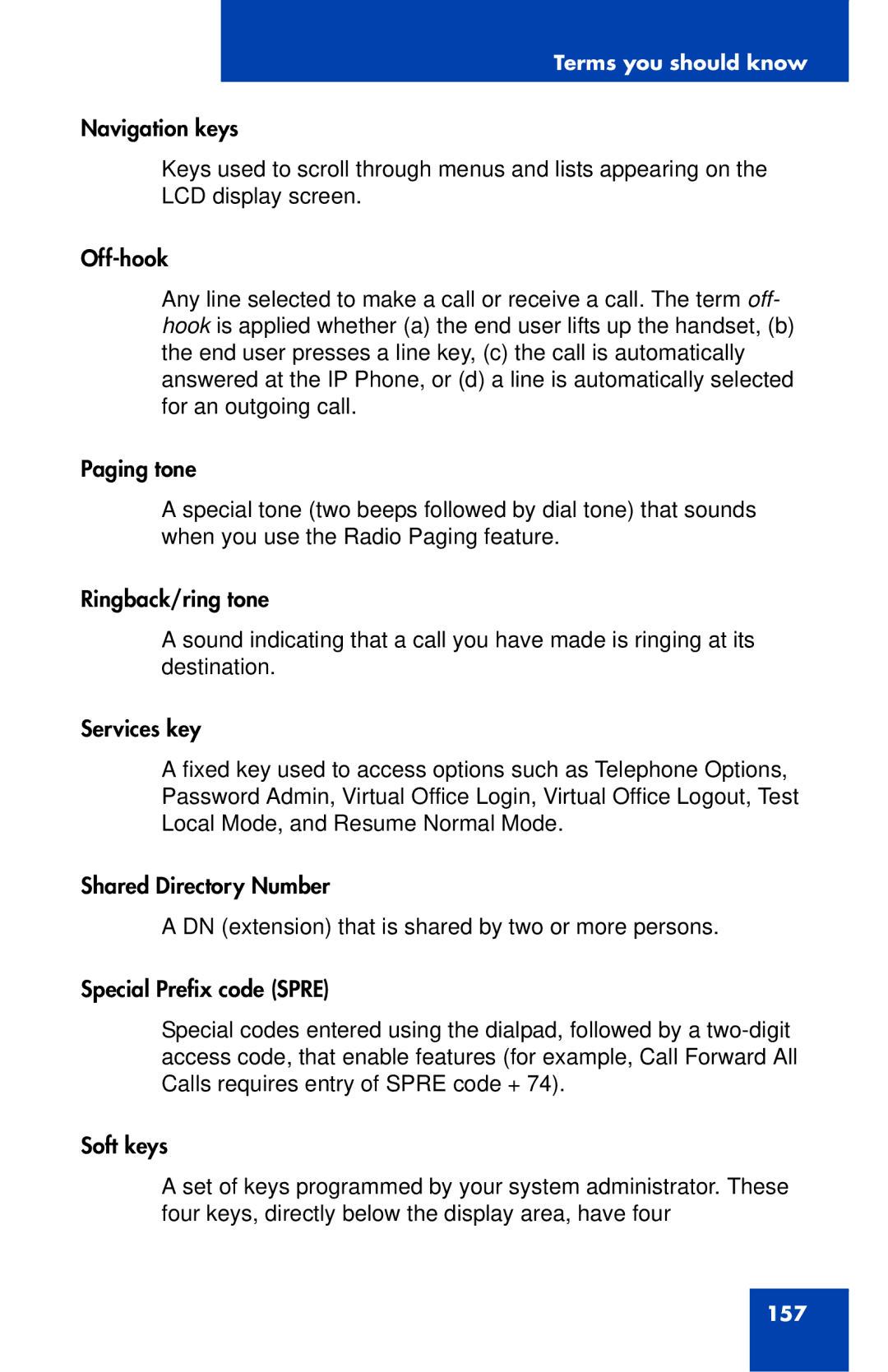 Nortel Networks IP Phone 1220 manual 157 