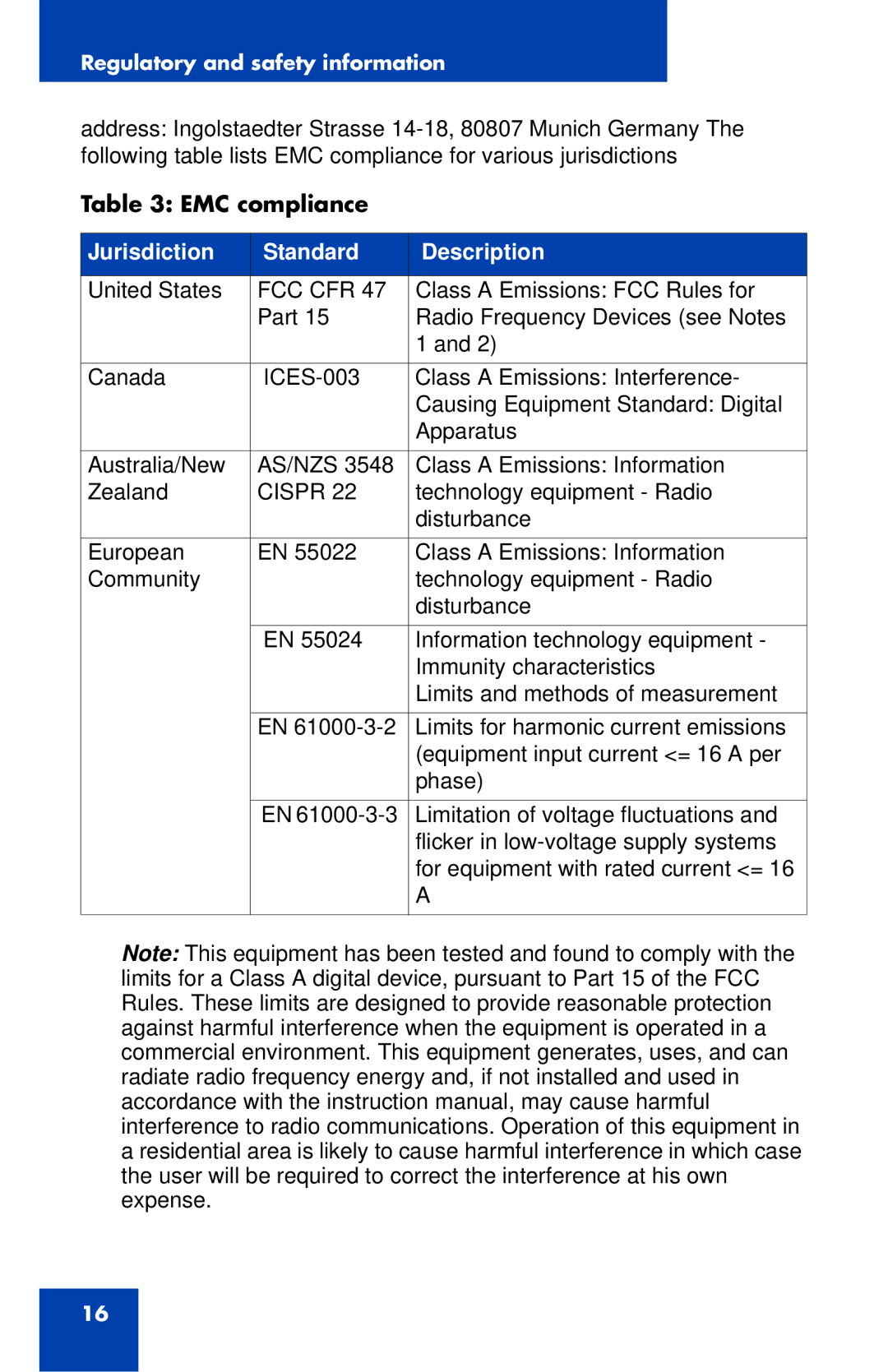 Nortel Networks IP Phone 1220 manual EMC compliance 