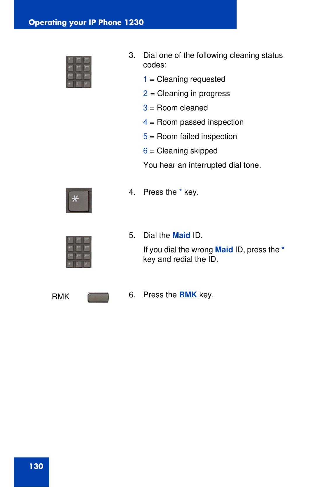 Nortel Networks IP Phone 1230 manual 130 