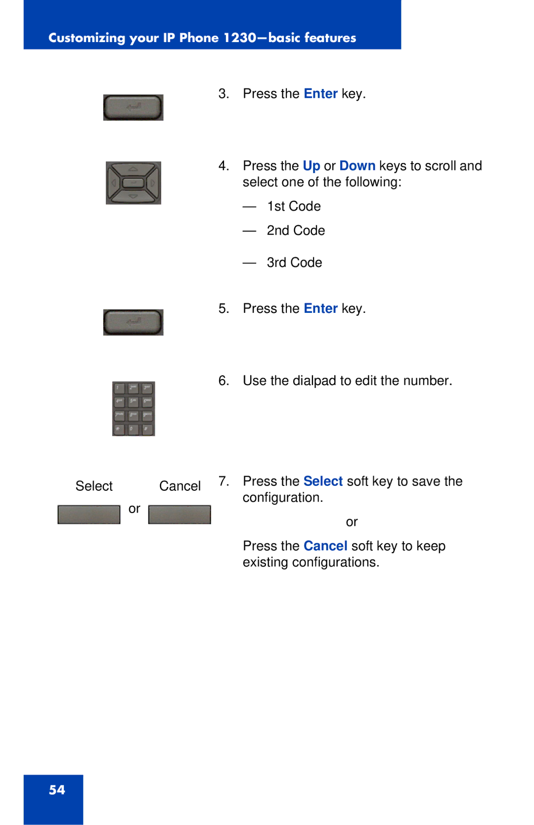 Nortel Networks manual Customizing your IP Phone 1230-basic features 