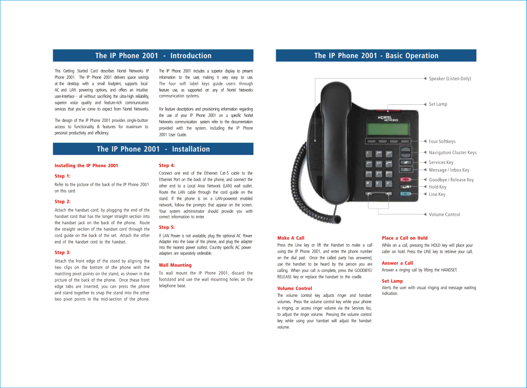 Nortel Networks IP Phone 8540 manual 