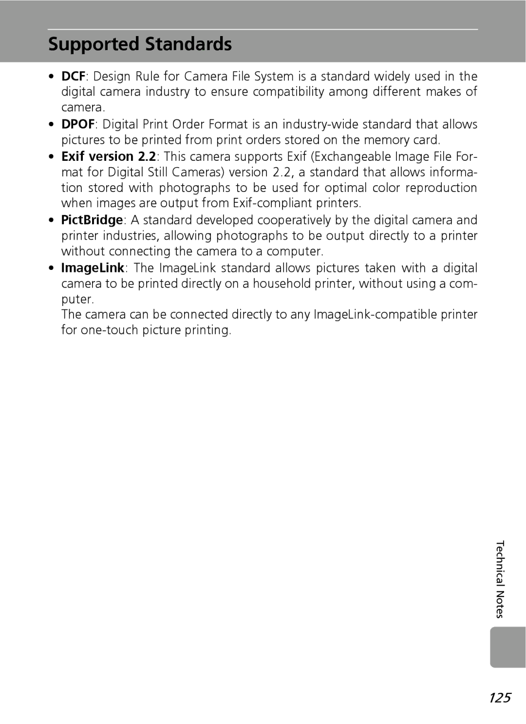 Nortel Networks L12 user manual Supported Standards, 125 