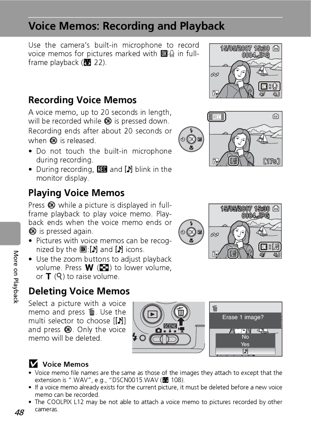 Nortel Networks L12 Voice Memos Recording and Playback, Recording Voice Memos, Playing Voice Memos, Deleting Voice Memos 