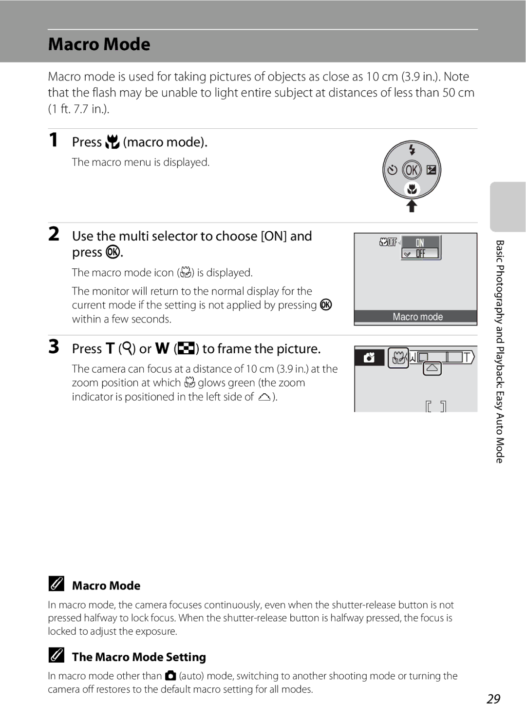 Nortel Networks L14 user manual Macro Mode, Press pmacro mode, Use the multi selector to choose on Press k 