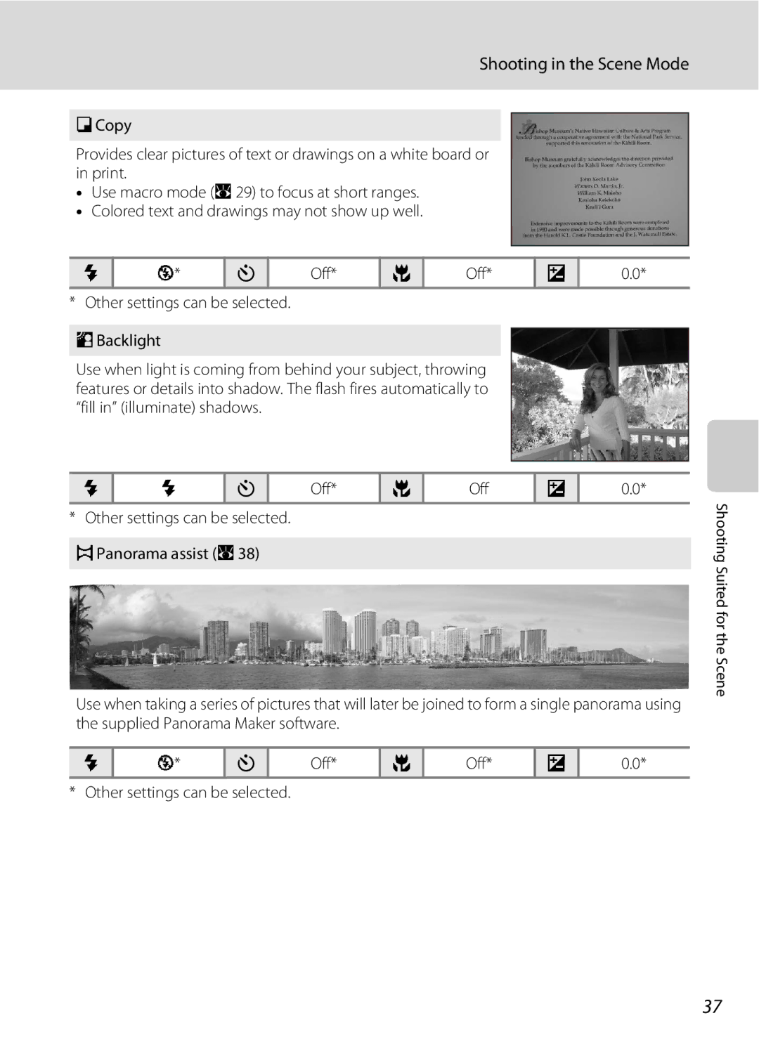 Nortel Networks L14 user manual Shooting in the Scene Mode 