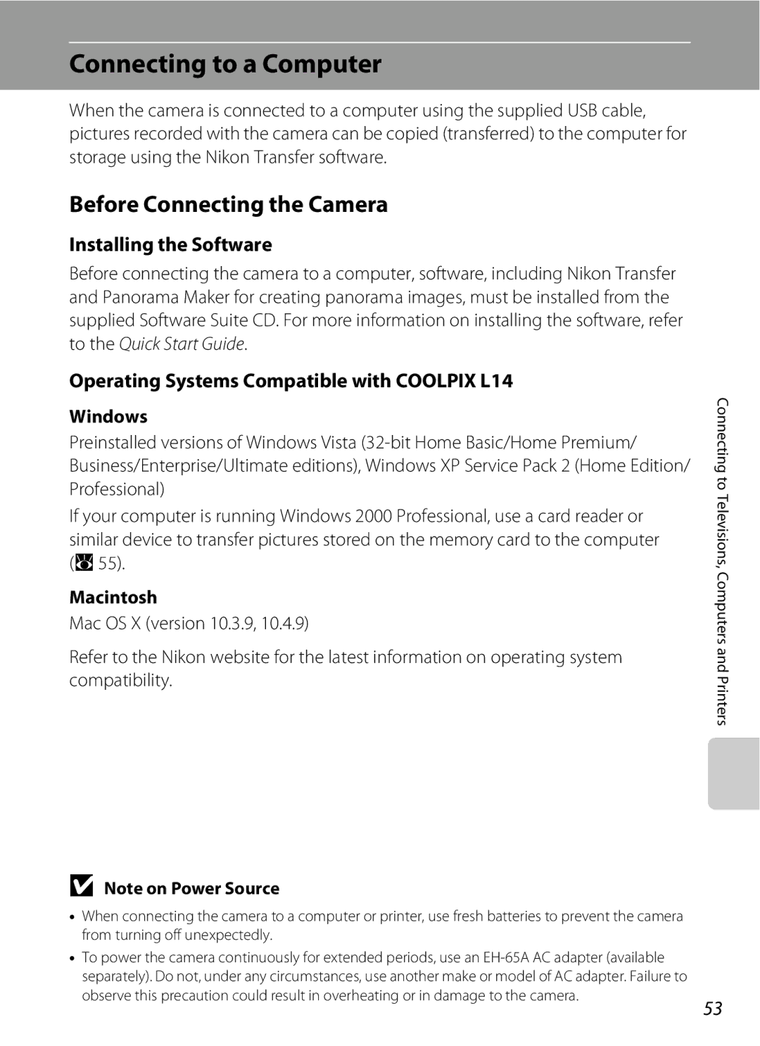 Nortel Networks L14 user manual Connecting to a Computer, Before Connecting the Camera, Installing the Software 