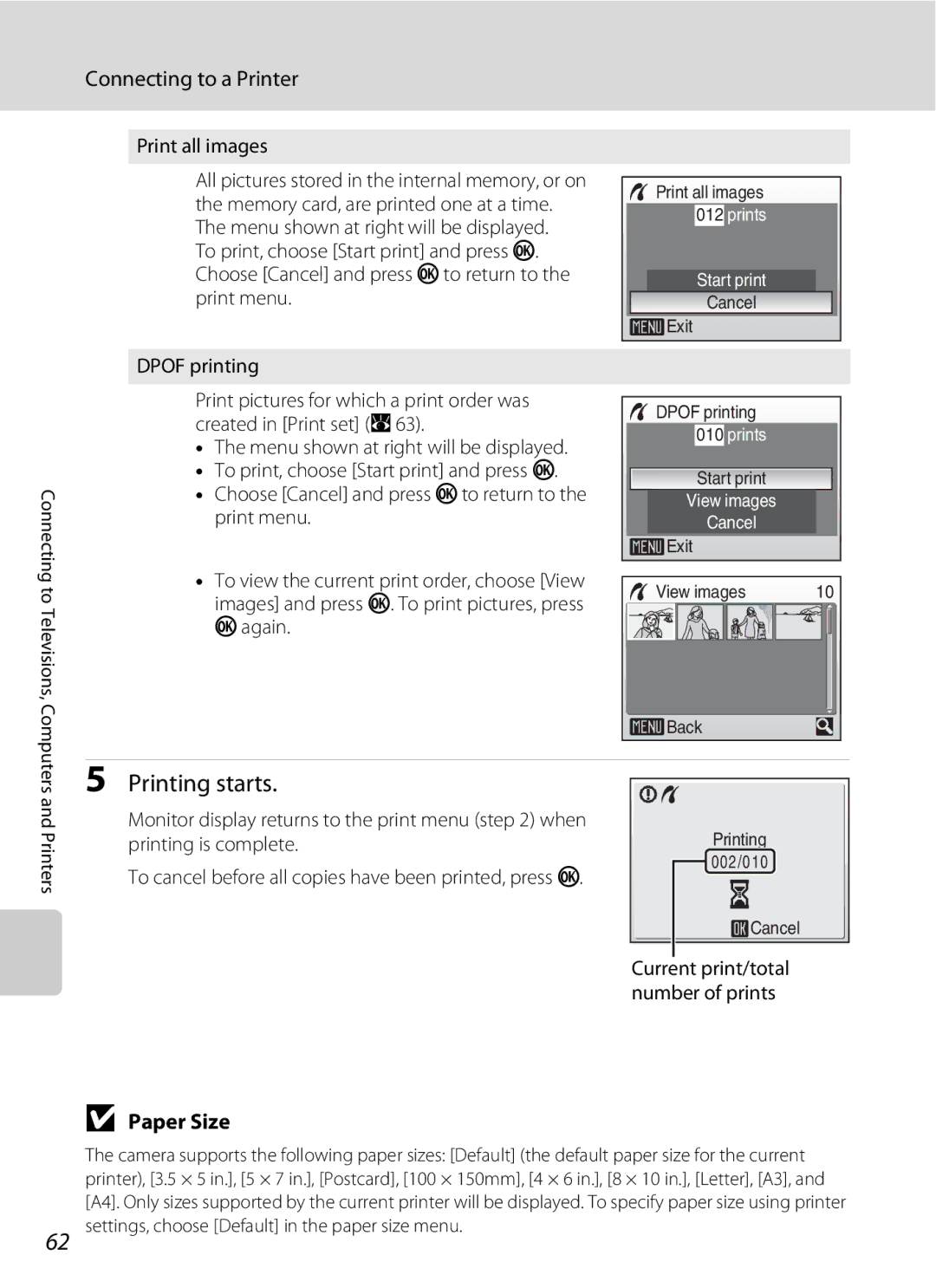 Nortel Networks L14 user manual Paper Size, Print all images 