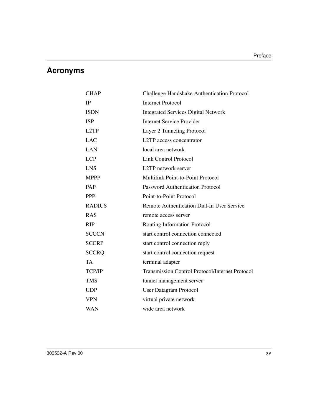 Nortel Networks L2TP manual Acronyms 