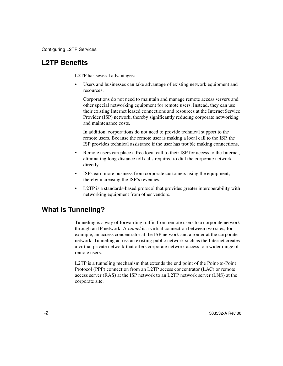 Nortel Networks manual L2TP Benefits, What Is Tunneling? 