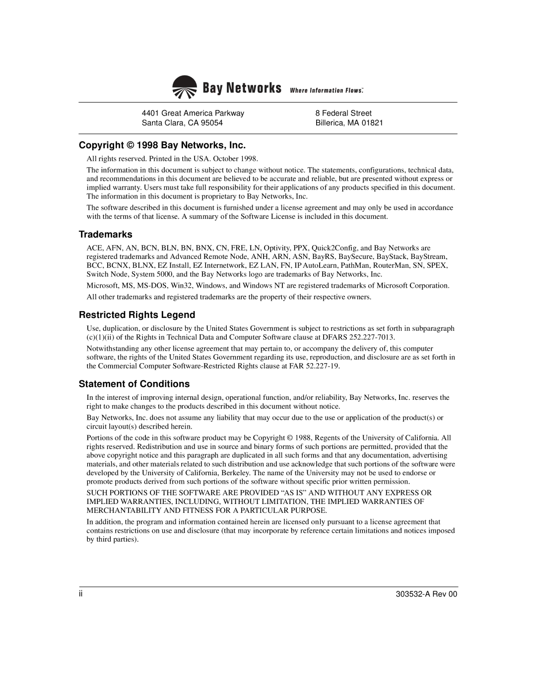 Nortel Networks L2TP manual Copyright 1998 Bay Networks, Inc 