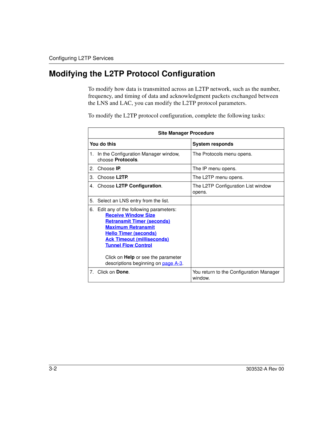 Nortel Networks manual Modifying the L2TP Protocol Configuration, Choose L2TP Configuration 