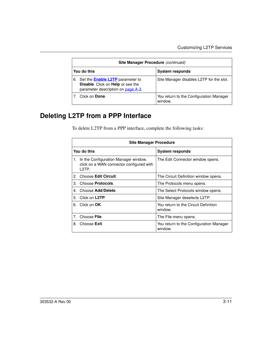 Nortel Networks manual Deleting L2TP from a PPP Interface, Customizing L2TP Services 