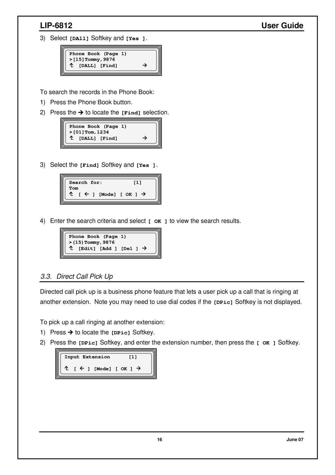 Nortel Networks manual LIP-6812 User Guide 