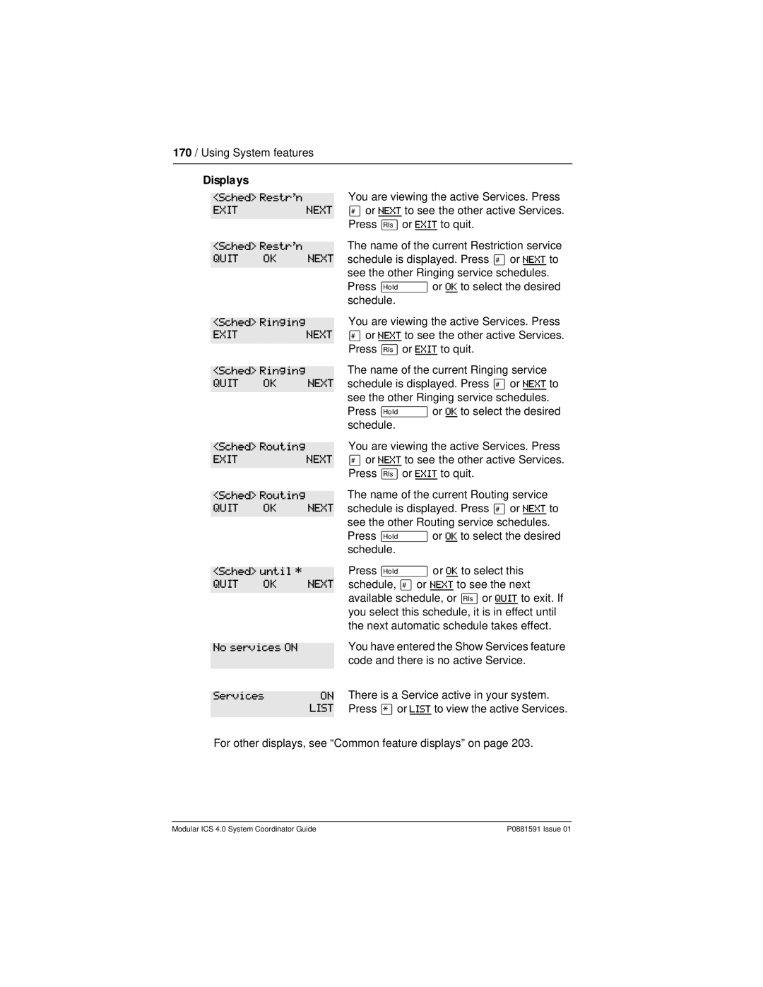 Nortel Networks Modular ICS 4.0 manual Exitnext, Quit OK Next 