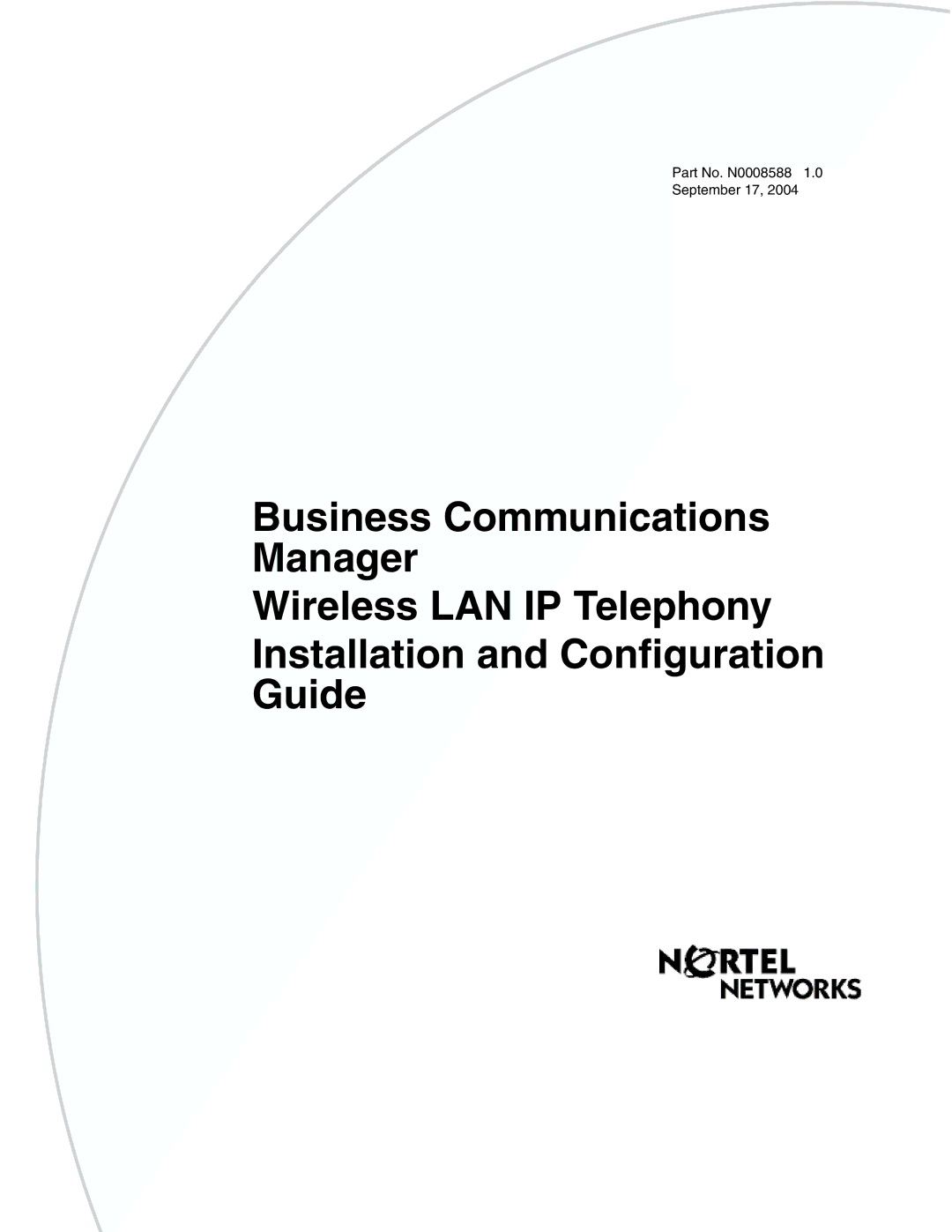 Nortel Networks MOG6xx, MOG7xx manual Part No. N0008588 September 17 